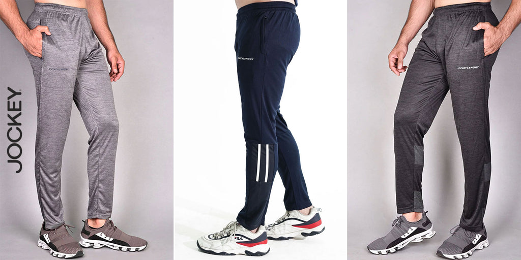 Jockey Slim Fit Track Pant for Men with Zipper Pocket-AM42INSBL