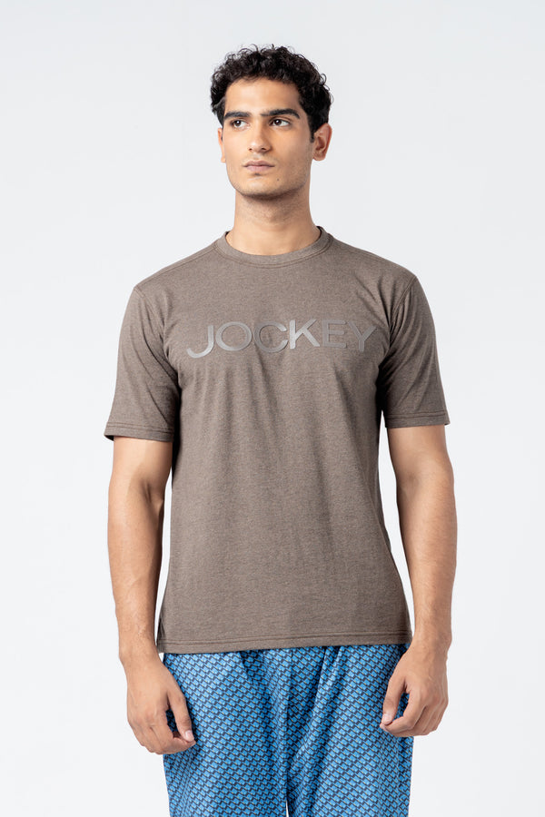 Jockey® Half Sleeves Crew Neck Printed Logo Shirt