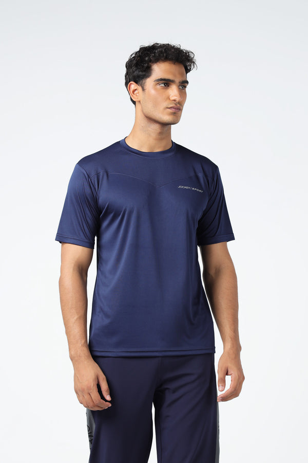 Sport Half Sleeves Crew Neck Printed Shirt