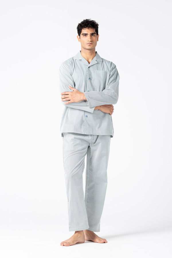 Men Everyday Woven Pajama Suit