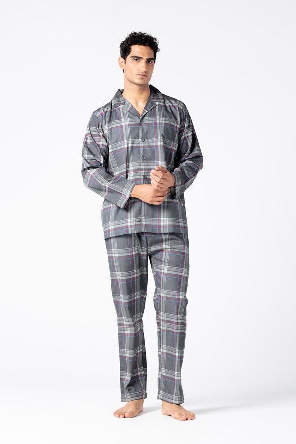 Men Everyday Woven Pajama Suit