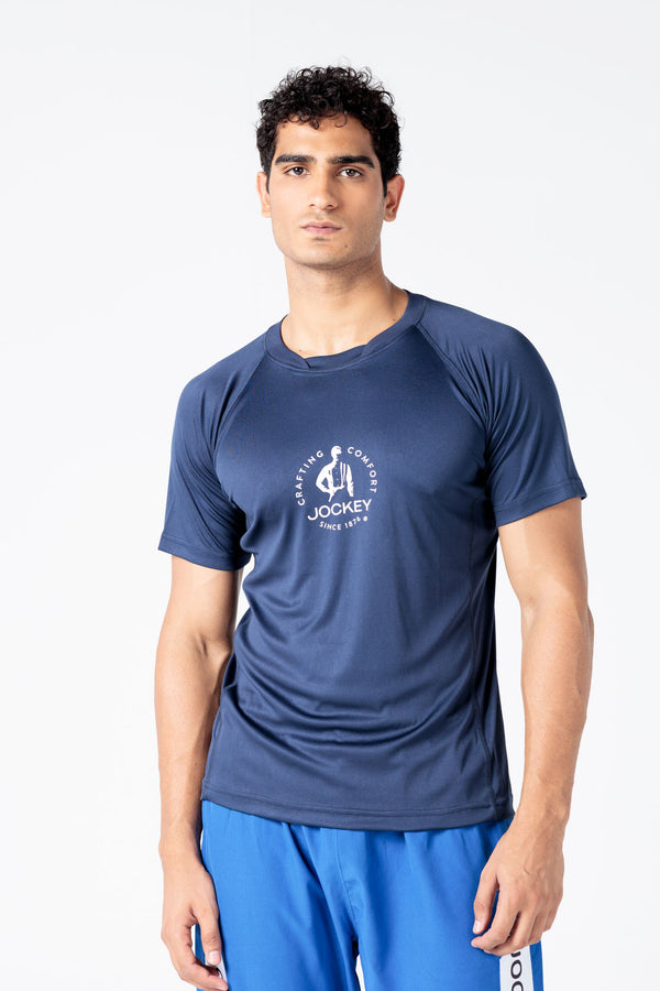Sport Half Sleeves Crew Neck Printed Shirt