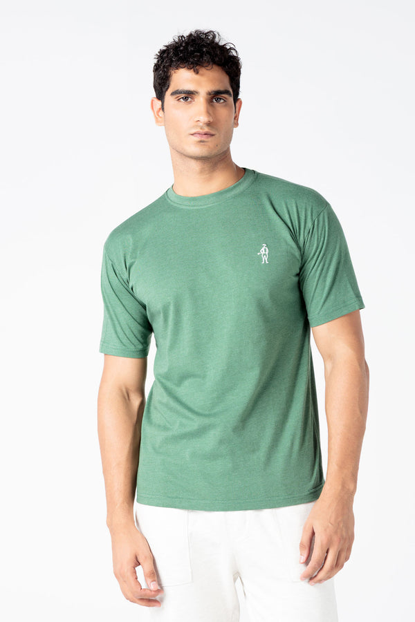 Jockey® Half Sleeves Crew Neck Embroidery Logo Shirt
