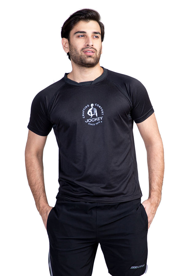 Sport Half Sleeves Crew Neck Printed Shirt