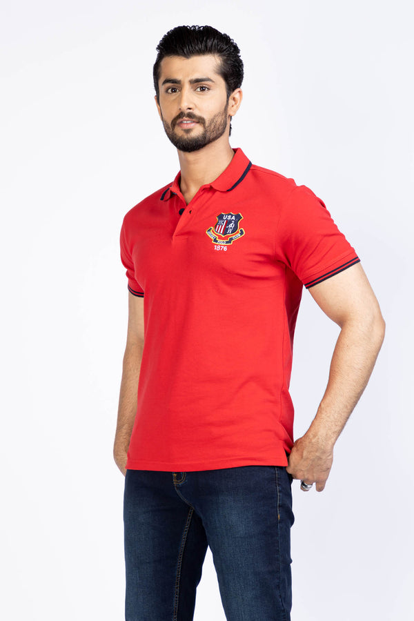Jockey® Half Sleeves Polo Applique Shirt