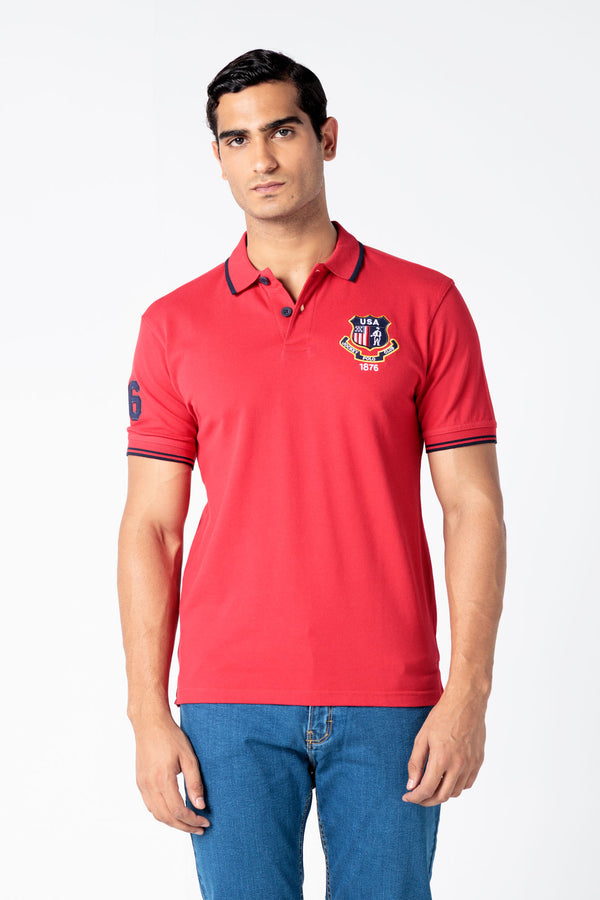 Jockey® Half Sleeves Polo Applique Shirt