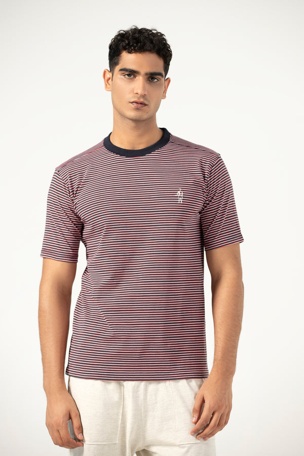 Jockey® Half Sleeves Crew Neck Yarn Dyed Shirt