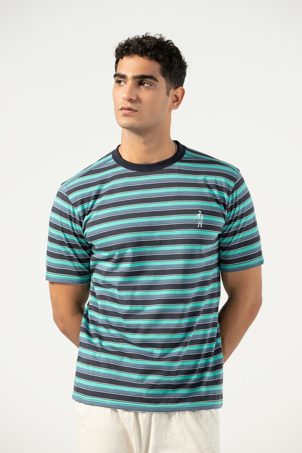 Jockey® Half Sleeves Crew Neck Yarn Dyed Shirt