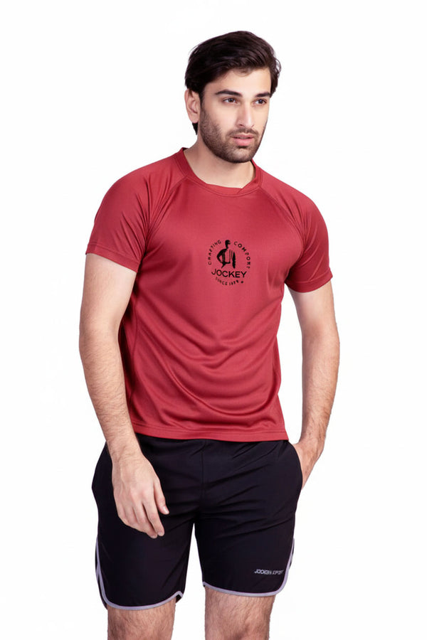 Sport Half Sleeves Crew Neck Printed Shirt