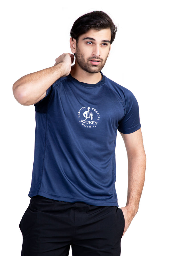 Sport Half Sleeves Crew Neck Printed Shirt