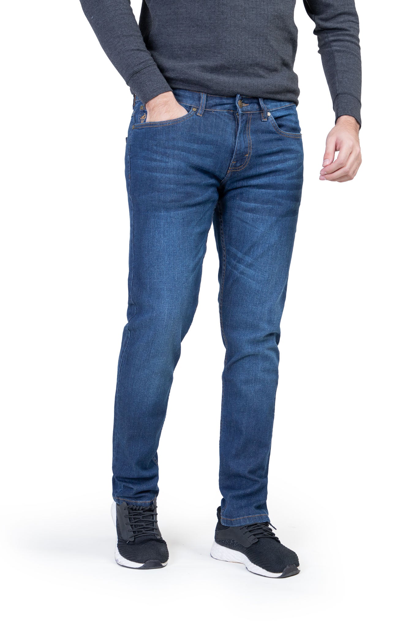 Smart Fit Stretch Denim Jeans - Indigo Blue