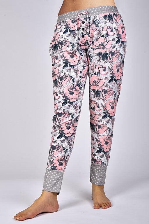 Jockey Women Dull Pink Printed Cotton Pyjama, Size: Medium at Rs